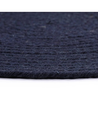 Napperons 6 pcs Bleu marine Plain 38 cm Rond Coton 