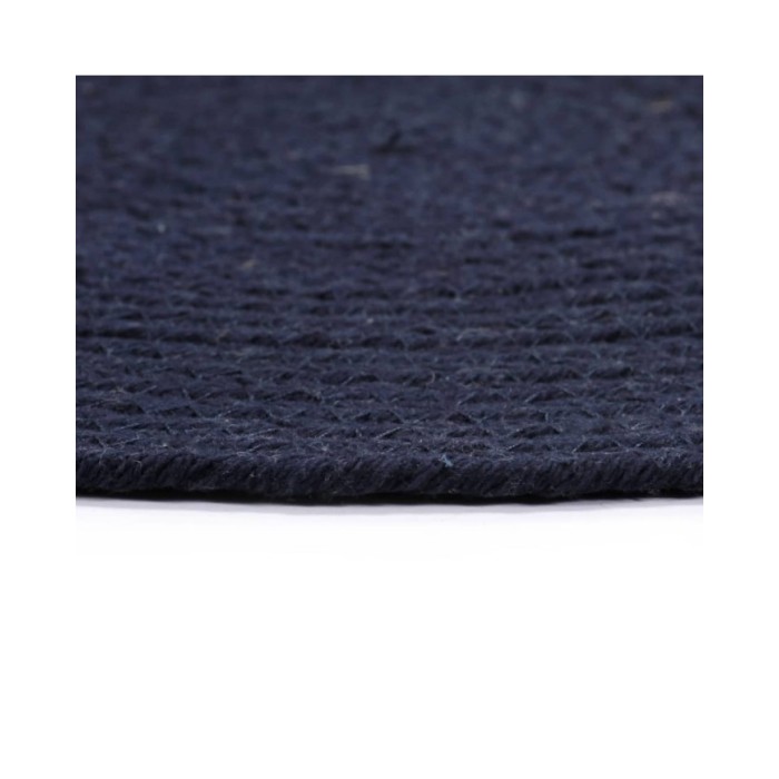 Napperons 6 pcs Bleu marine Plain 38 cm Rond Coton 