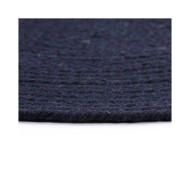 Napperons 6 pcs Bleu marine Plain 38 cm Rond Coton 