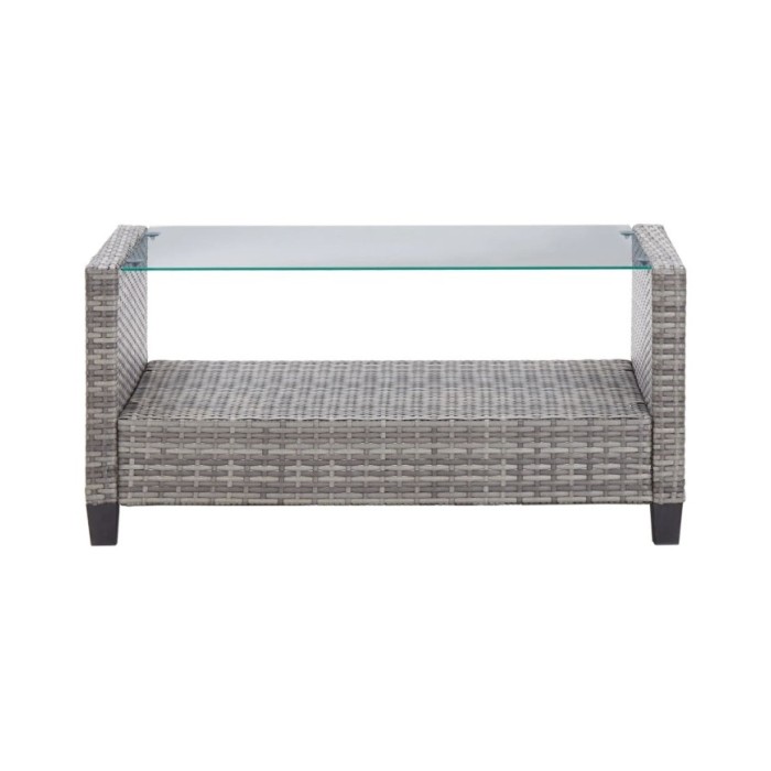 Salon de jardin 6 pcs avec coussins Résine tressée Gris foncé