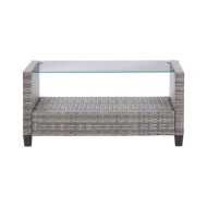 Salon de jardin 6 pcs avec coussins Résine tressée Gris foncé