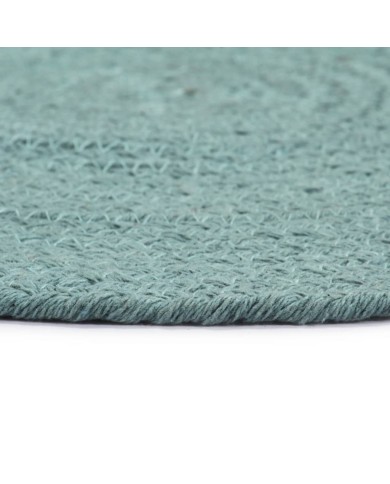 Napperons 4 pcs Vert Plain 38 cm Rond Coton 