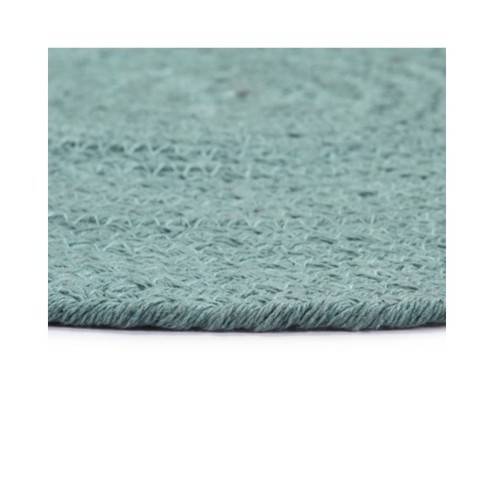 Napperons 4 pcs Vert Plain 38 cm Rond Coton 