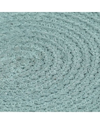 Napperons 4 pcs Vert Plain 38 cm Rond Coton 