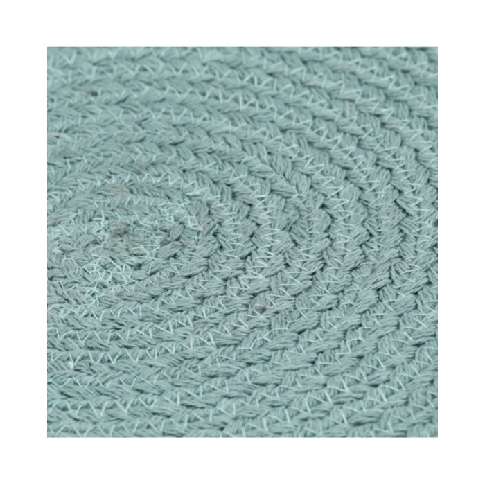 Napperons 4 pcs Vert Plain 38 cm Rond Coton 