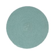 Napperons 6 pcs Vert Plain 38 cm Rond Coton 