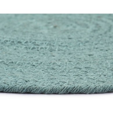 Napperons 6 pcs Vert Plain 38 cm Rond Coton 