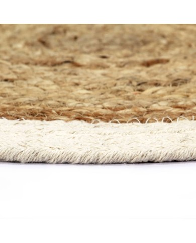Napperons 4 pcs Naturel Plain 38 cm Rond Jute et coton 