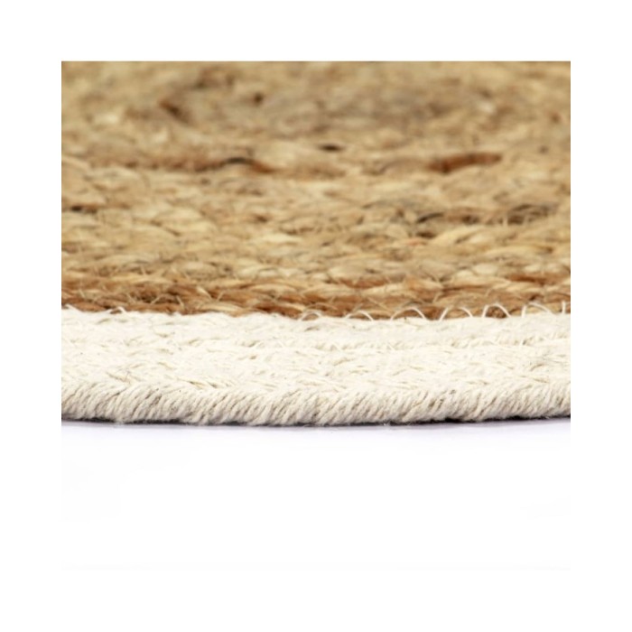 Napperons 4 pcs Naturel Plain 38 cm Rond Jute et coton 