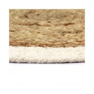 Napperons 4 pcs Naturel Plain 38 cm Rond Jute et coton 