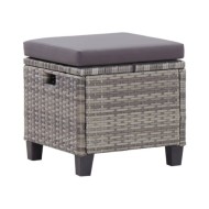 Salon de jardin 6 pcs avec coussins Résine tressée Gris foncé