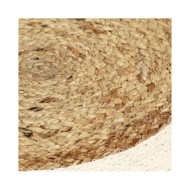 Napperons 4 pcs Naturel Plain 38 cm Rond Jute et coton 