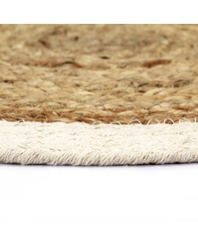 Napperons 6 pcs Naturel Plain 38 cm Rond Jute et coton 