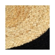 Napperons 4 pcs Naturel et noir 38 cm Jute et coton
