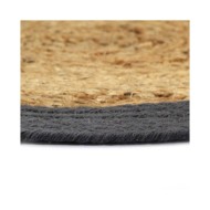 Napperons 4 pcs Naturel et anthracite 38 cm Jute et coton