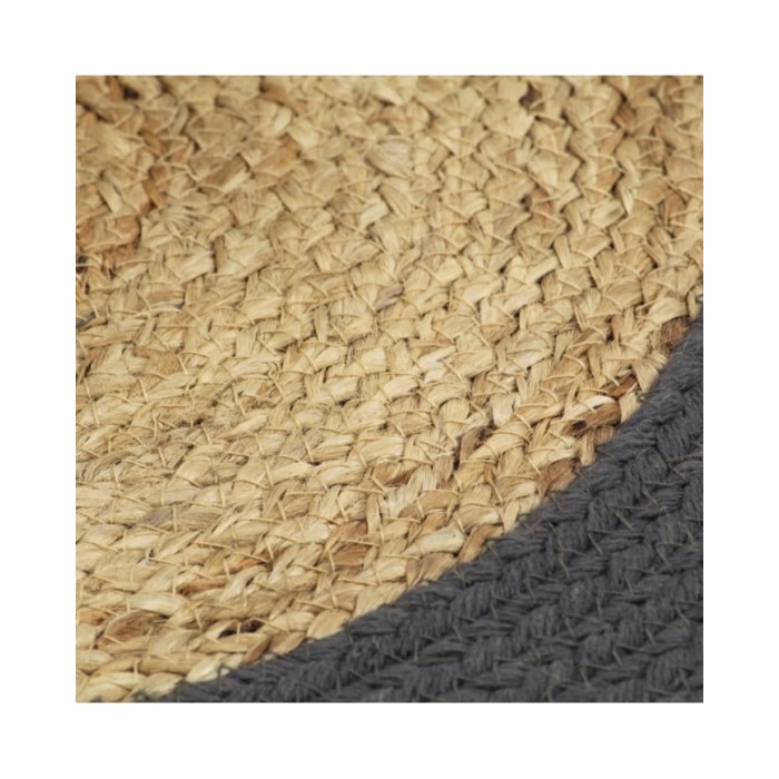 Napperons 6 pcs Naturel et anthracite 38 cm Jute et coton