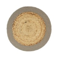 Napperons 4 pcs Naturel et gris 38 cm Jute et coton