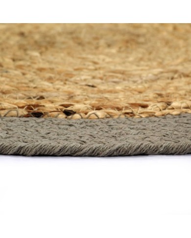 Napperons 4 pcs Naturel et gris 38 cm Jute et coton