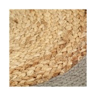 Napperons 4 pcs Naturel et gris 38 cm Jute et coton