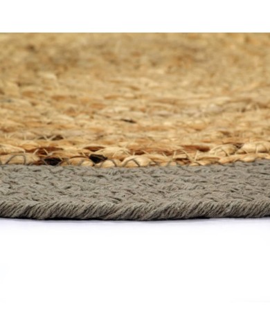 Napperons 6 pcs Naturel et gris 38 cm Jute et coton