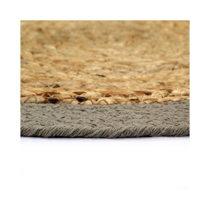 Napperons 6 pcs Naturel et gris 38 cm Jute et coton