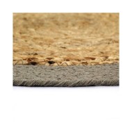 Napperons 6 pcs Naturel et gris 38 cm Jute et coton