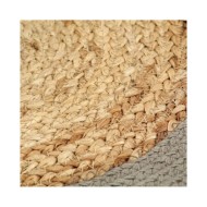 Napperons 6 pcs Naturel et gris 38 cm Jute et coton