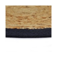 Napperons 4 pcs Naturel et bleu marine 38 cm Jute et coton