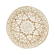 Napperons 4 pcs Blanc 38 cm Rond Jute