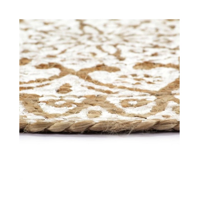 Napperons 4 pcs Blanc 38 cm Rond Jute