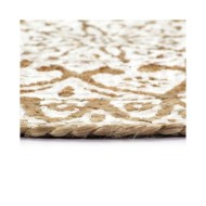 Napperons 4 pcs Blanc 38 cm Rond Jute