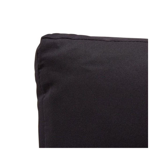Canapé 2 places de jardin et coussins Noir 124cm Résine tressée