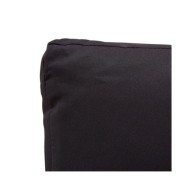 Canapé 2 places de jardin et coussins Noir 124cm Résine tressée