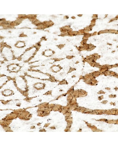 Napperons 4 pcs Blanc 38 cm Rond Jute