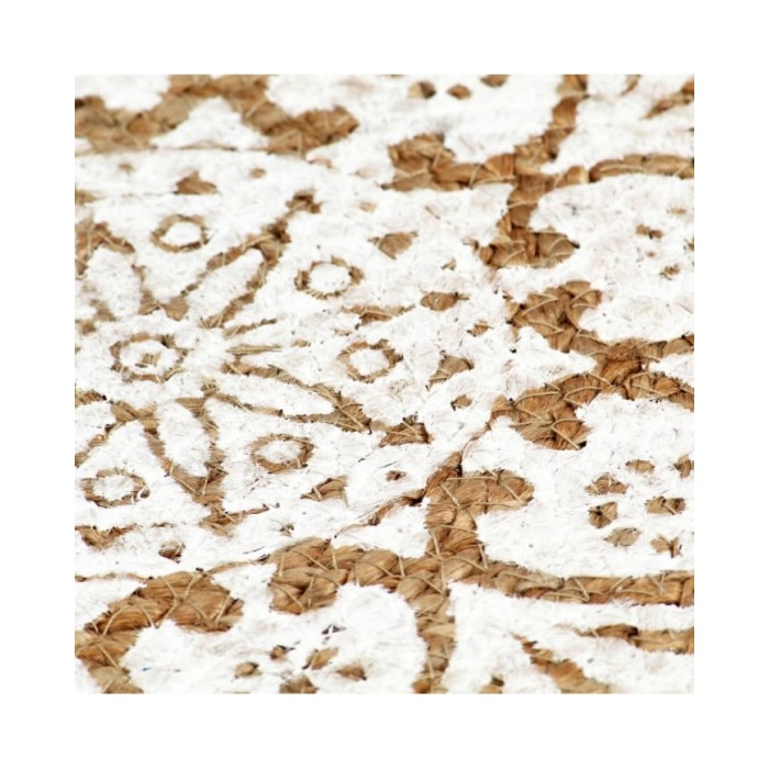 Napperons 4 pcs Blanc 38 cm Rond Jute