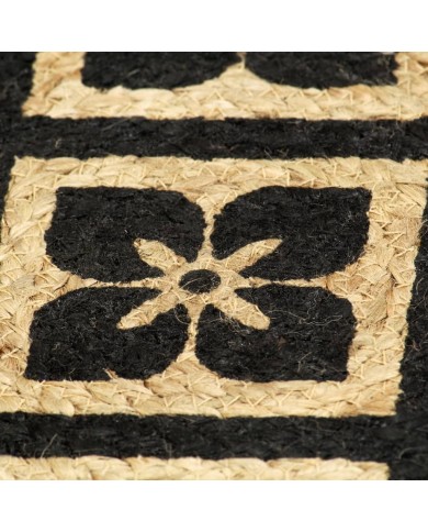 Napperons 4 pcs Noir 38 cm Rond Jute