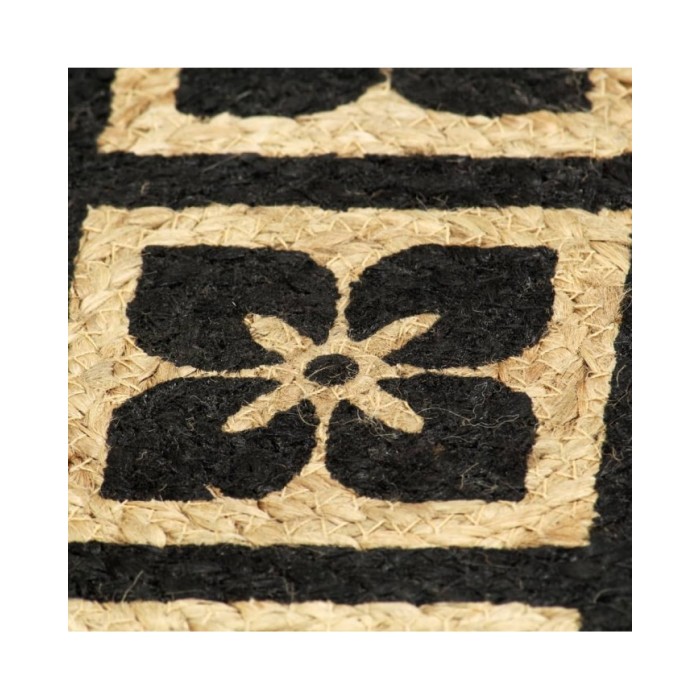 Napperons 4 pcs Noir 38 cm Rond Jute