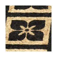 Napperons 4 pcs Noir 38 cm Rond Jute