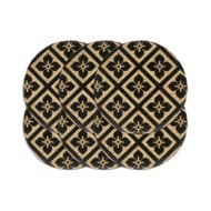 Napperons 6 pcs Noir 38 cm Rond Jute