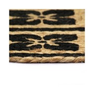 Napperons 6 pcs Noir 38 cm Rond Jute