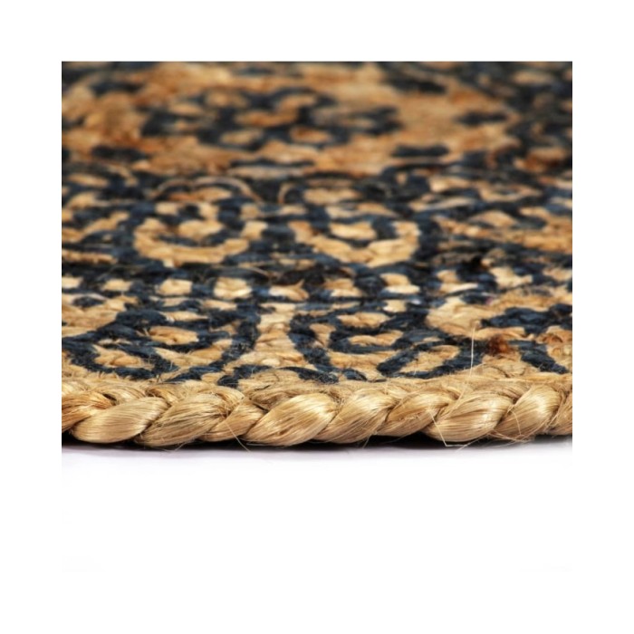 Napperons 4 pcs Bleu foncé 38 cm Rond Jute