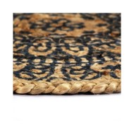 Napperons 4 pcs Bleu foncé 38 cm Rond Jute