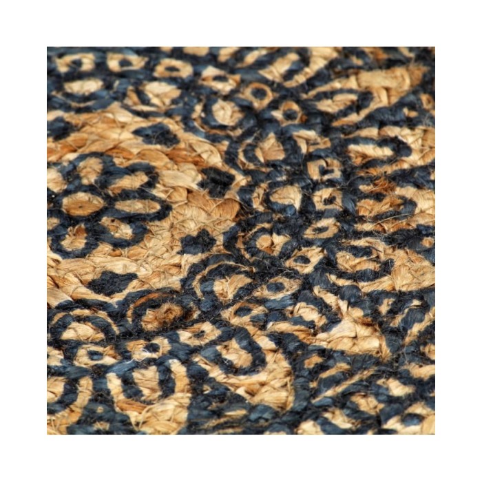 Napperons 4 pcs Bleu foncé 38 cm Rond Jute