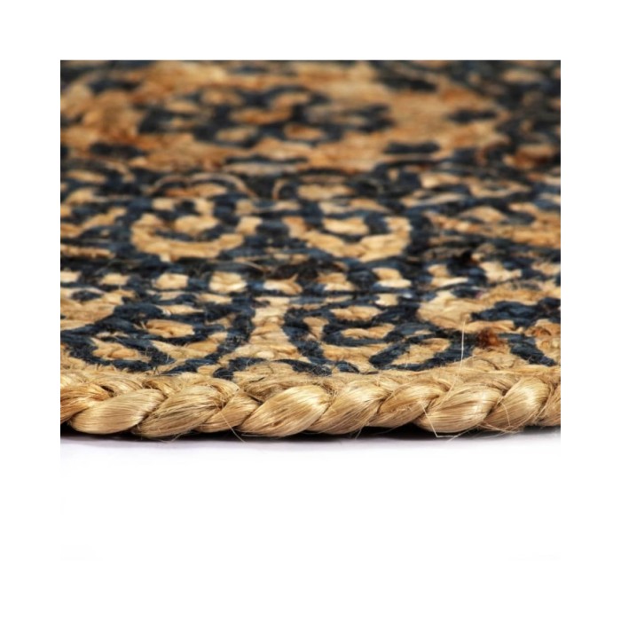 Napperons 6 pcs Bleu foncé 38 cm Rond Jute