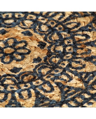 Napperons 6 pcs Bleu foncé 38 cm Rond Jute