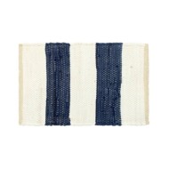 Napperons 6 pcs Chindi Bande Bleu et blanc 30 x 45 cm