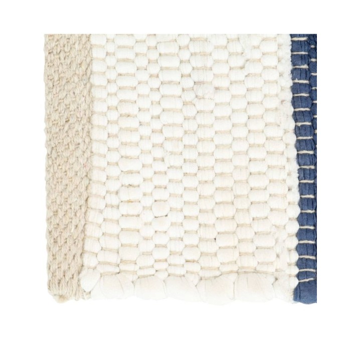 Napperons 6 pcs Chindi Bande Bleu et blanc 30 x 45 cm