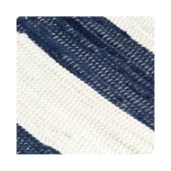 Napperons 6 pcs Chindi Bande Bleu et blanc 30 x 45 cm