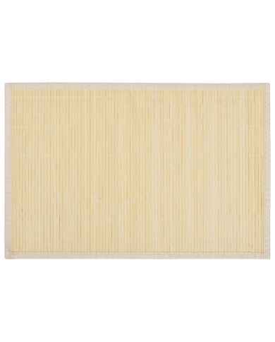 6 Napperons en bambou 30 x 45 cm Nature