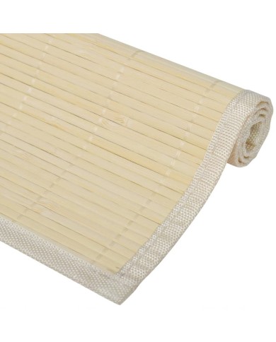 6 Napperons en bambou 30 x 45 cm Nature